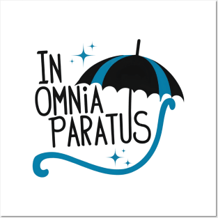 In Omnia Paratus - Umbrella and Scarf - Typography Posters and Art